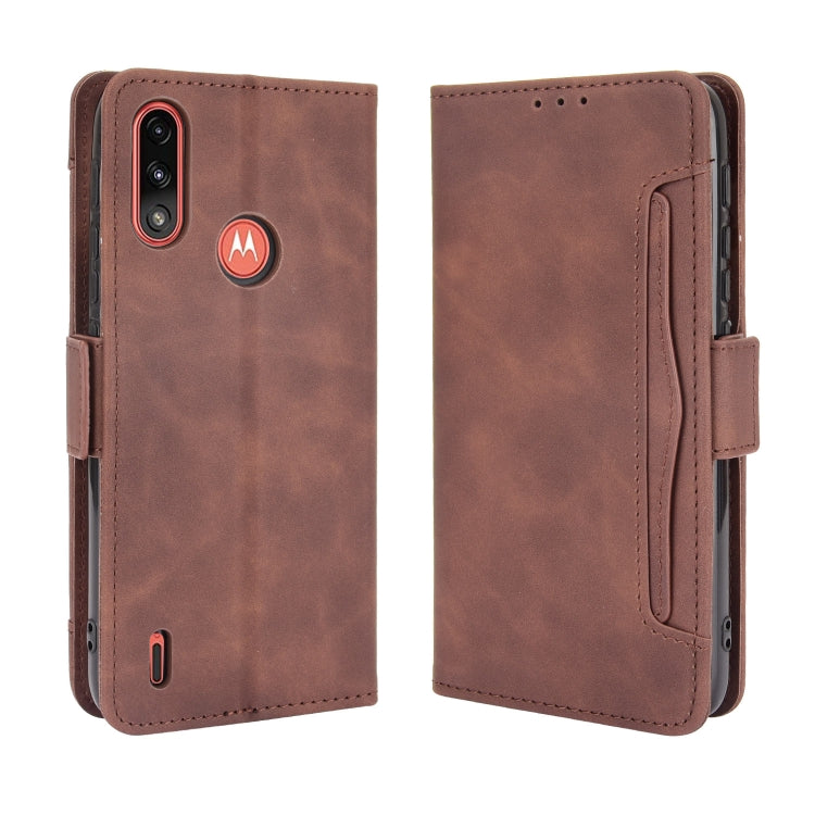 For Motorola Moto E7 Power Skin Feel Calf Pattern Horizontal Flip Leather Case with Holder & Card Slots & Photo Frame