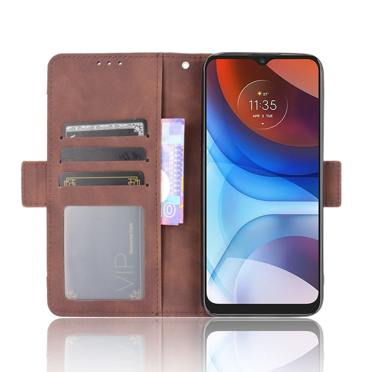 For Motorola Moto E7 Power Skin Feel Calf Pattern Horizontal Flip Leather Case with Holder & Card Slots & Photo Frame