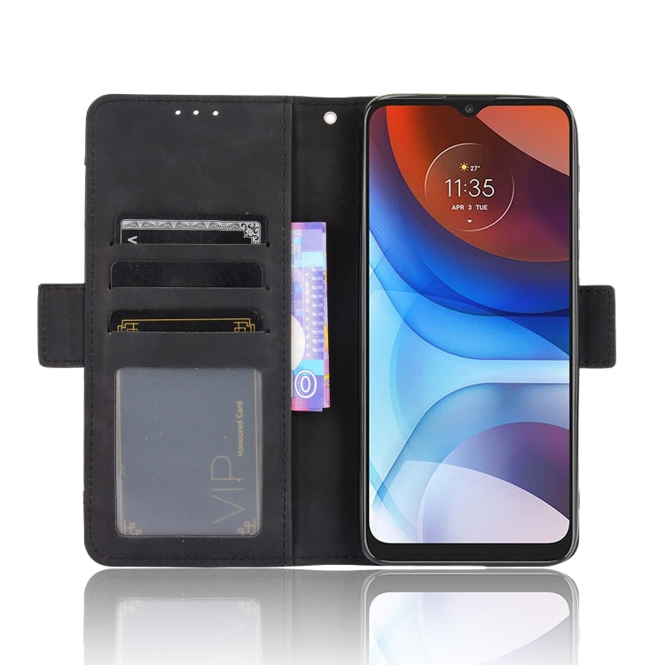 For Motorola Moto E7 Power Skin Feel Calf Pattern Horizontal Flip Leather Case with Holder & Card Slots & Photo Frame