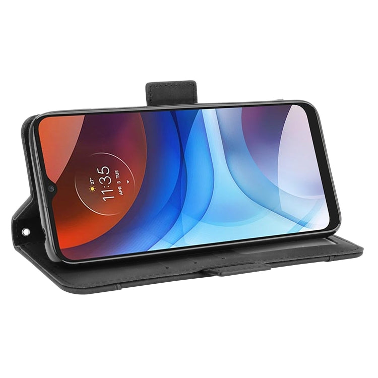 For Motorola Moto E7 Power Skin Feel Calf Pattern Horizontal Flip Leather Case with Holder & Card Slots & Photo Frame