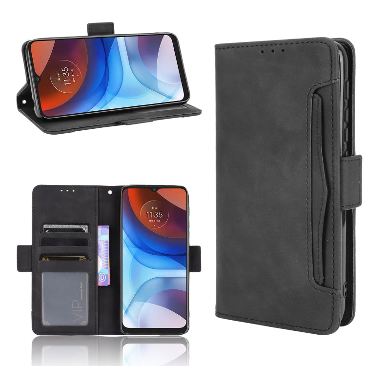 For Motorola Moto E7 Power Skin Feel Calf Pattern Horizontal Flip Leather Case with Holder & Card Slots & Photo Frame