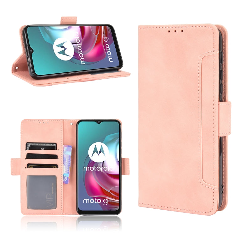 For Motorola Moto G30 Skin Feel Calf Pattern Horizontal Flip Leather Case with Holder & Card Slots & Photo Frame