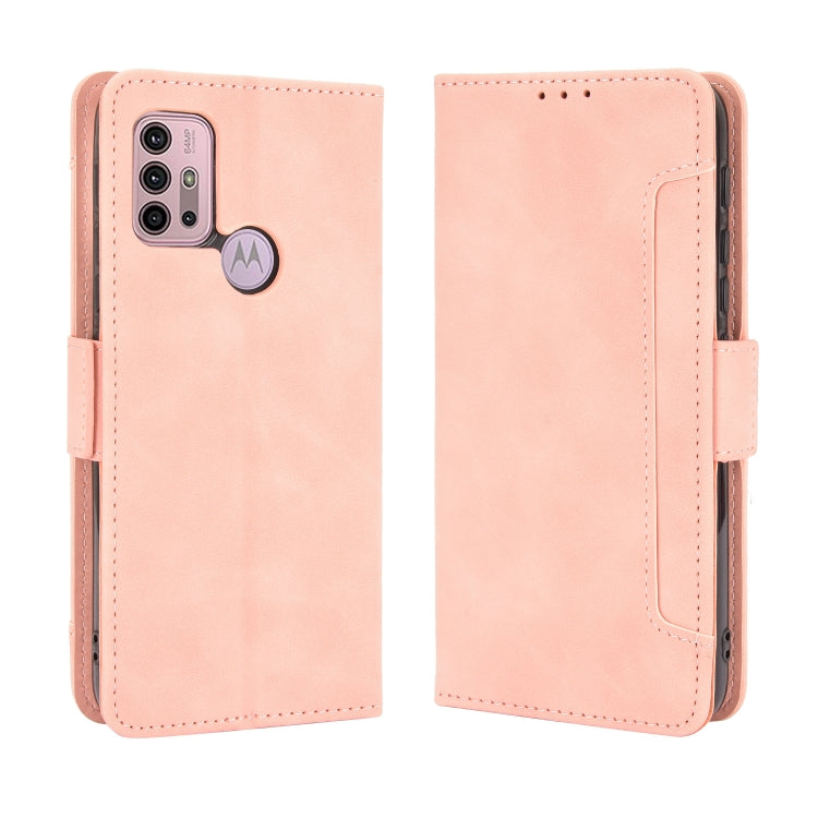 For Motorola Moto G30 Skin Feel Calf Pattern Horizontal Flip Leather Case with Holder & Card Slots & Photo Frame