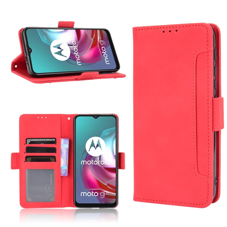 For Motorola Moto G30 Skin Feel Calf Pattern Horizontal Flip Leather Case with Holder & Card Slots & Photo Frame