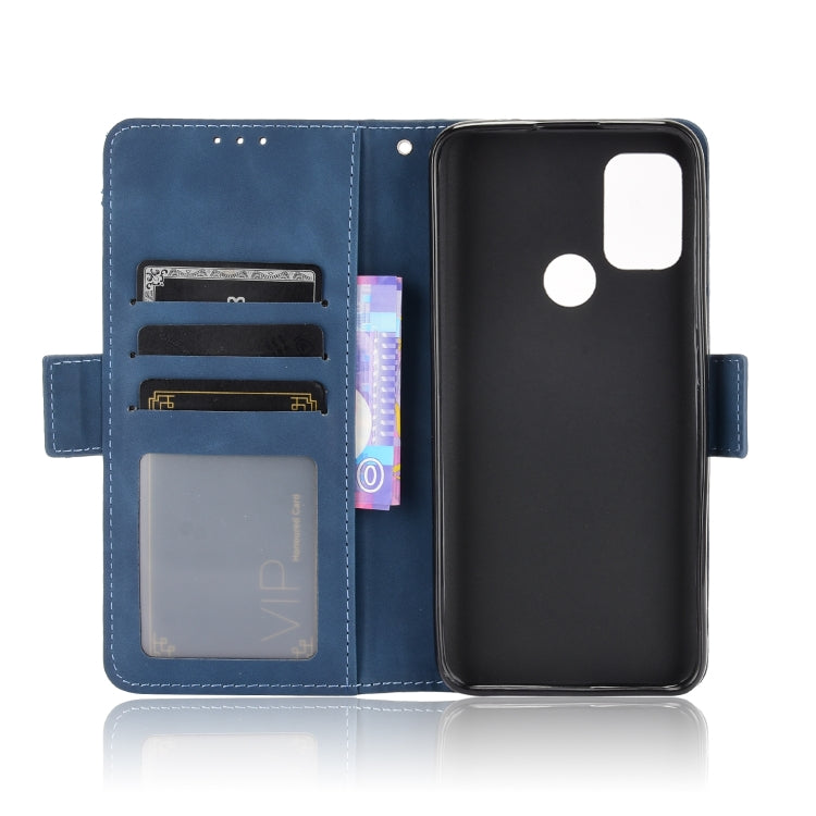 For Motorola Moto G30 Skin Feel Calf Pattern Horizontal Flip Leather Case with Holder & Card Slots & Photo Frame