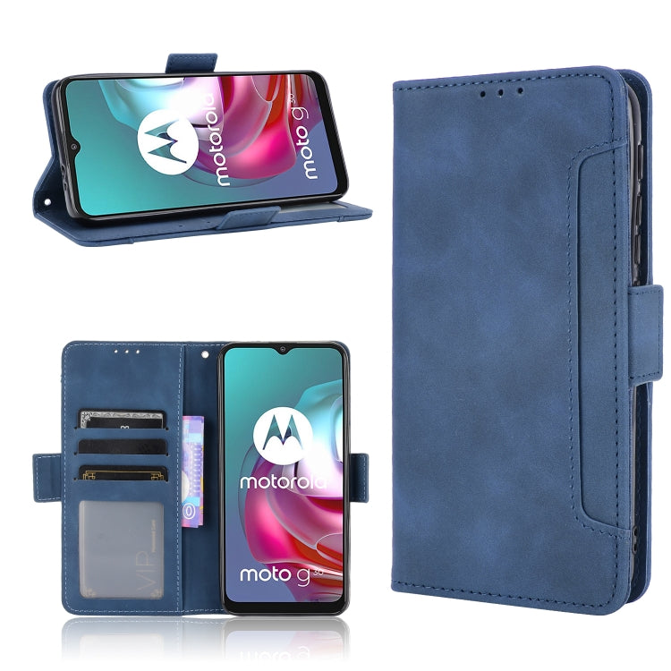 For Motorola Moto G30 Skin Feel Calf Pattern Horizontal Flip Leather Case with Holder & Card Slots & Photo Frame