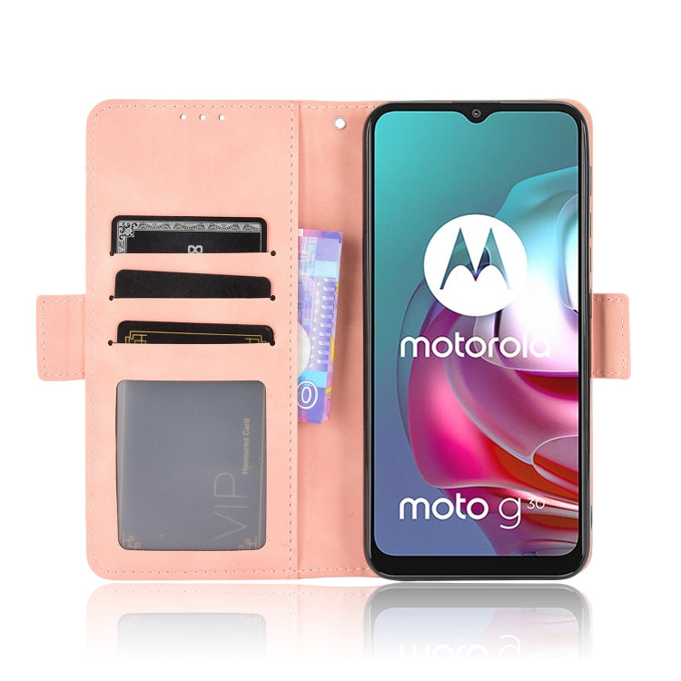 For Motorola Moto G10 Skin Feel Calf Pattern Horizontal Flip Leather Case with Holder & Card Slots & Photo Frame