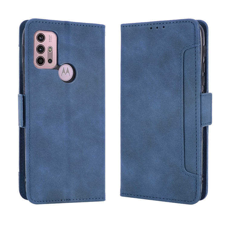 For Motorola Moto G10 Skin Feel Calf Pattern Horizontal Flip Leather Case with Holder & Card Slots & Photo Frame