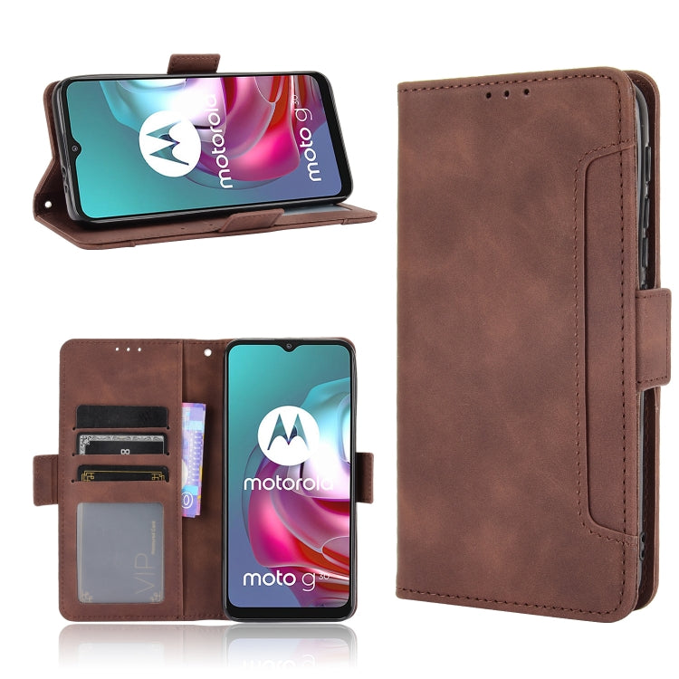 For Motorola Moto G10 Skin Feel Calf Pattern Horizontal Flip Leather Case with Holder & Card Slots & Photo Frame