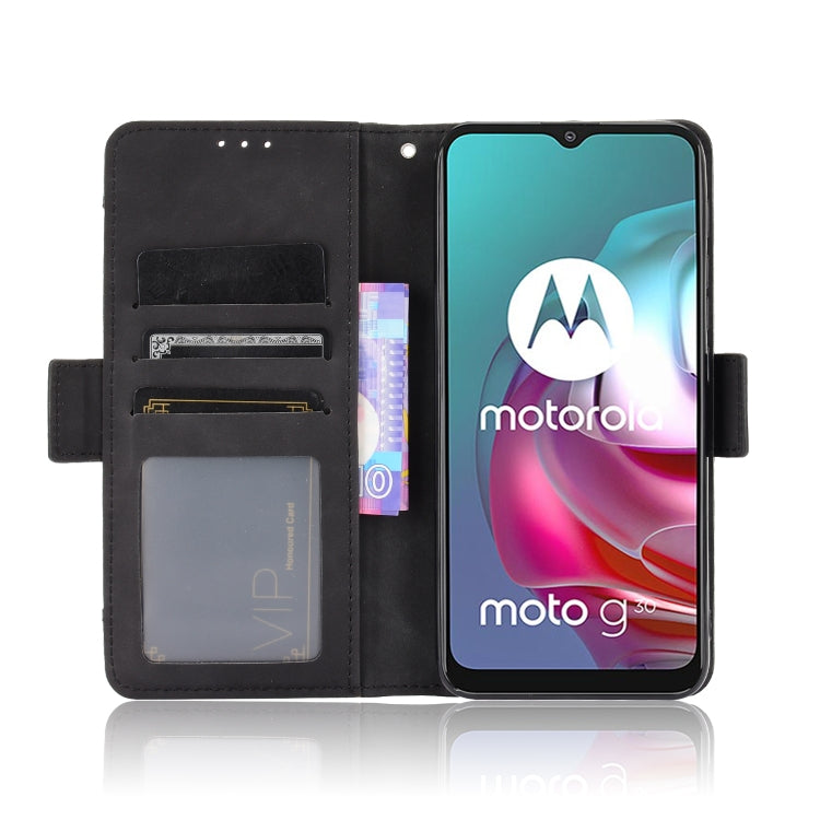 For Motorola Moto G10 Skin Feel Calf Pattern Horizontal Flip Leather Case with Holder & Card Slots & Photo Frame