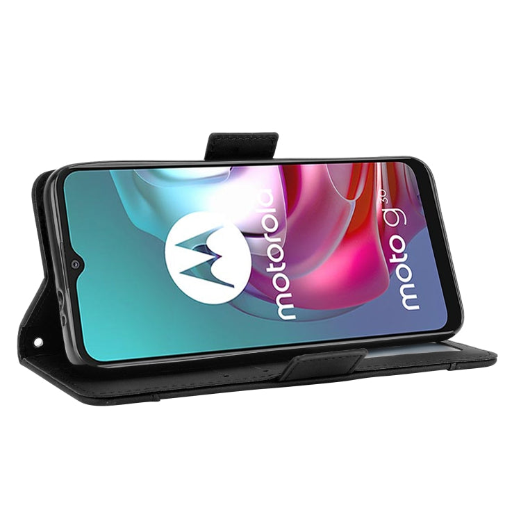 For Motorola Moto G10 Skin Feel Calf Pattern Horizontal Flip Leather Case with Holder & Card Slots & Photo Frame