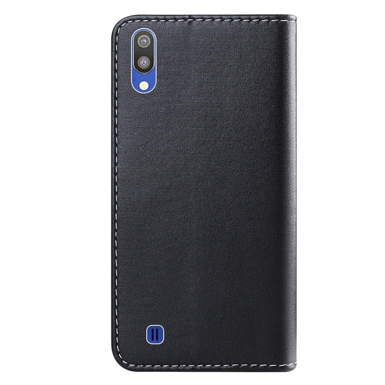 For Galaxy A10 / M10 Tricolor Stitching Horizontal Flip TPU + PU Leather Case with Holder & Card Slots & Wallet