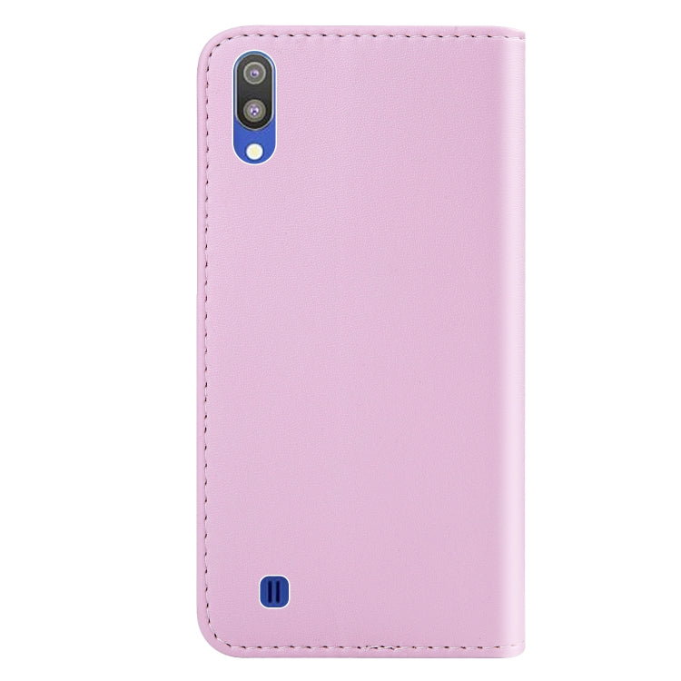 For Galaxy A10 / M10 Tricolor Stitching Horizontal Flip TPU + PU Leather Case with Holder & Card Slots & Wallet