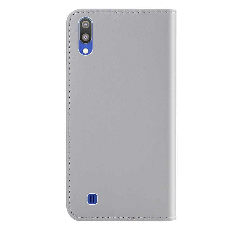 For Galaxy A10 / M10 Tricolor Stitching Horizontal Flip TPU + PU Leather Case with Holder & Card Slots & Wallet