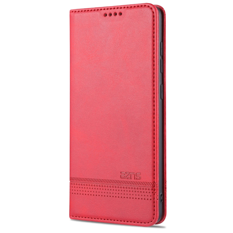 For Samsung Galaxy A02s AZNS Magnetic Calf Texture Horizontal Flip Leather Case with Card Slots & Holder & Wallet