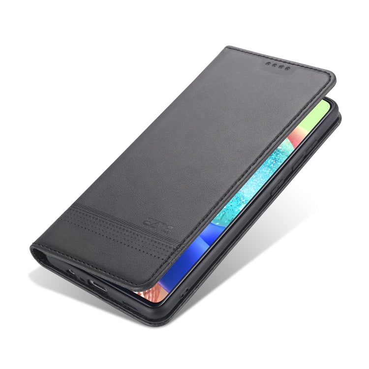For Samsung Galaxy A02s AZNS Magnetic Calf Texture Horizontal Flip Leather Case with Card Slots & Holder & Wallet