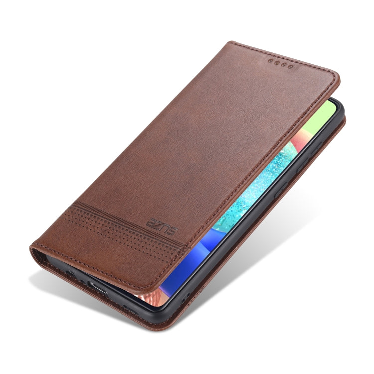 For Samsung Galaxy A02s AZNS Magnetic Calf Texture Horizontal Flip Leather Case with Card Slots & Holder & Wallet