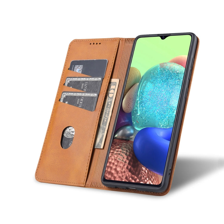 For Samsung Galaxy A02s AZNS Magnetic Calf Texture Horizontal Flip Leather Case with Card Slots & Holder & Wallet