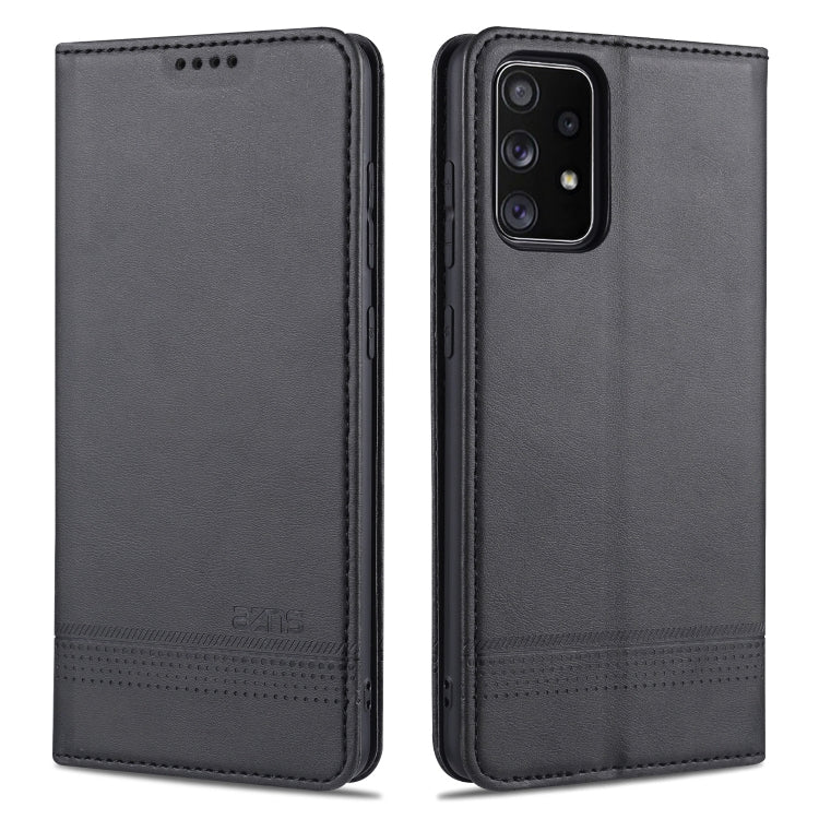 For Samsung Galaxy A52 5G / 4G AZNS Magnetic Calf Texture Horizontal Flip Leather Case with Card Slots & Holder & Wallet