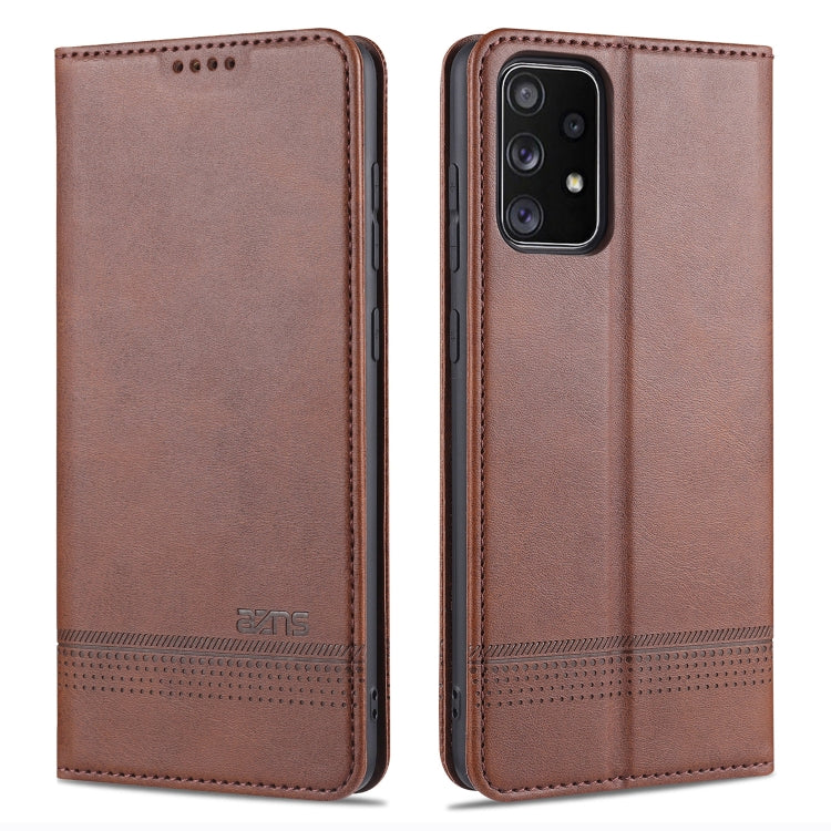 For Samsung Galaxy A52 5G / 4G AZNS Magnetic Calf Texture Horizontal Flip Leather Case with Card Slots & Holder & Wallet