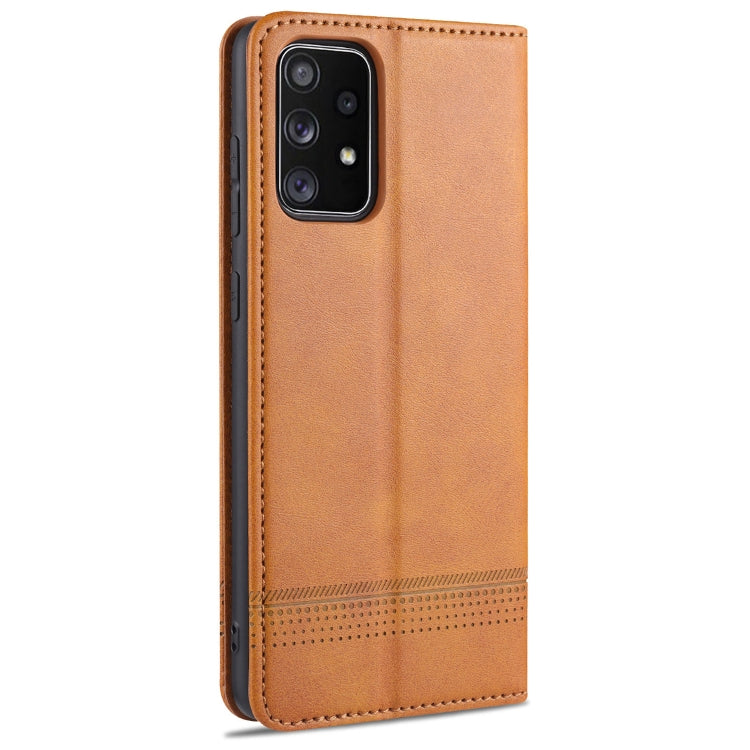 For Samsung Galaxy A72 5G / 4G AZNS Magnetic Calf Texture Horizontal Flip Leather Case with Card Slots & Holder & Wallet