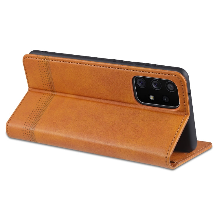 For Samsung Galaxy A72 5G / 4G AZNS Magnetic Calf Texture Horizontal Flip Leather Case with Card Slots & Holder & Wallet