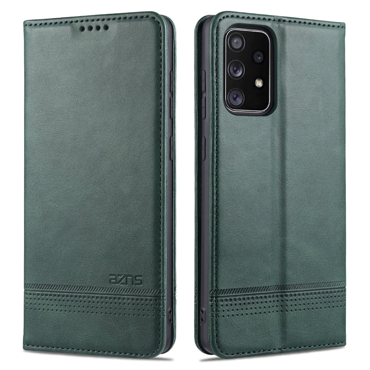 For Samsung Galaxy A72 5G / 4G AZNS Magnetic Calf Texture Horizontal Flip Leather Case with Card Slots & Holder & Wallet