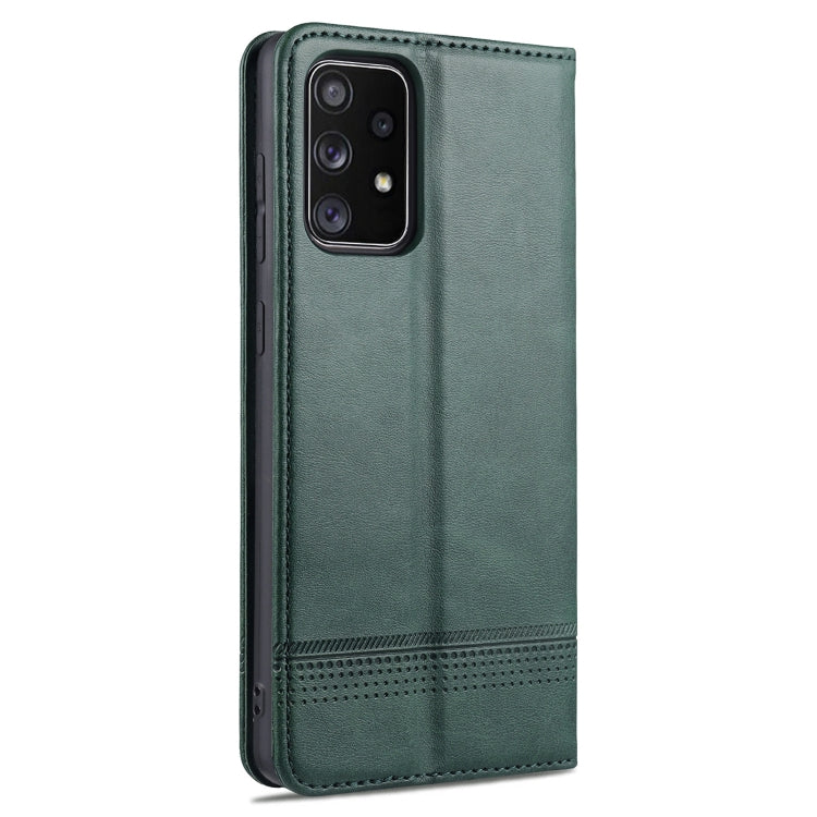 For Samsung Galaxy A72 5G / 4G AZNS Magnetic Calf Texture Horizontal Flip Leather Case with Card Slots & Holder & Wallet