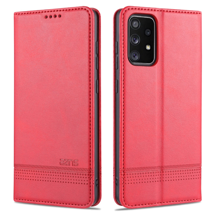 For Samsung Galaxy A72 5G / 4G AZNS Magnetic Calf Texture Horizontal Flip Leather Case with Card Slots & Holder & Wallet