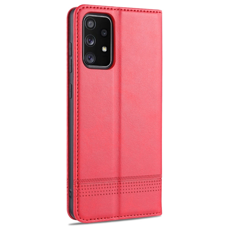 For Samsung Galaxy A72 5G / 4G AZNS Magnetic Calf Texture Horizontal Flip Leather Case with Card Slots & Holder & Wallet