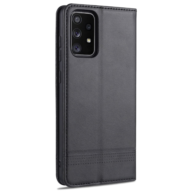 For Samsung Galaxy A72 5G / 4G AZNS Magnetic Calf Texture Horizontal Flip Leather Case with Card Slots & Holder & Wallet