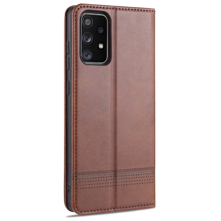 For Samsung Galaxy A72 5G / 4G AZNS Magnetic Calf Texture Horizontal Flip Leather Case with Card Slots & Holder & Wallet