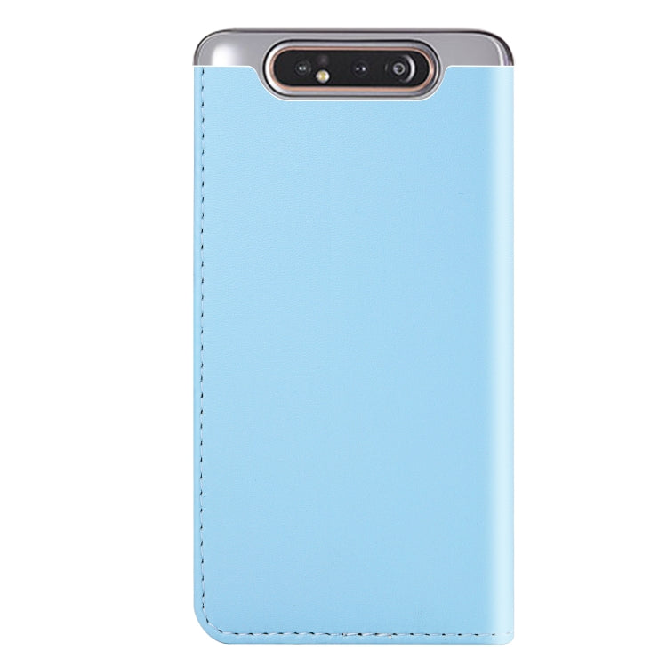 For Galaxy A80 / A90 Tricolor Stitching Horizontal Flip TPU + PU Leather Case with Holder & Card Slots & Wallet