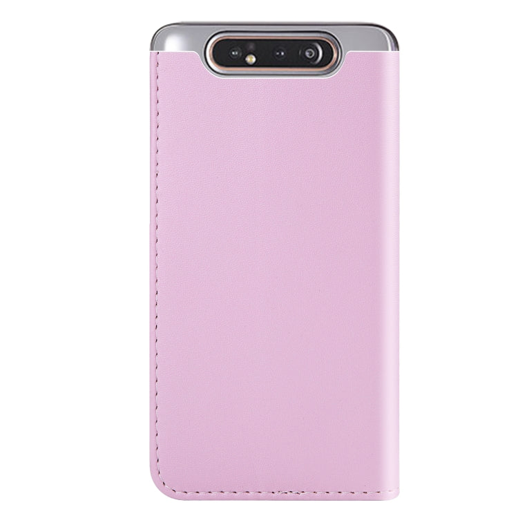 For Galaxy A80 / A90 Tricolor Stitching Horizontal Flip TPU + PU Leather Case with Holder & Card Slots & Wallet