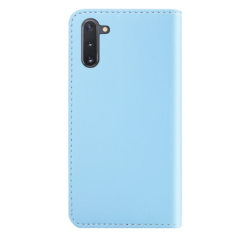 For Galaxy Note10 / Note10 5G Tricolor Stitching Horizontal Flip TPU + PU Leather Case with Holder & Card Slots & Wallet