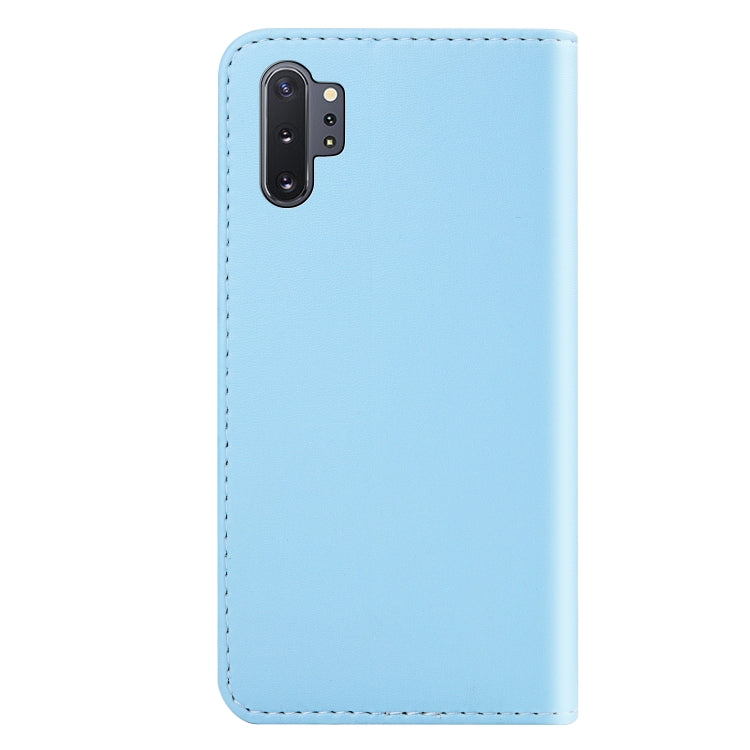 For Galaxy Note10+ / Note10+ 5G Tricolor Stitching Horizontal Flip TPU + PU Leather Case with Holder & Card Slots & Wallet