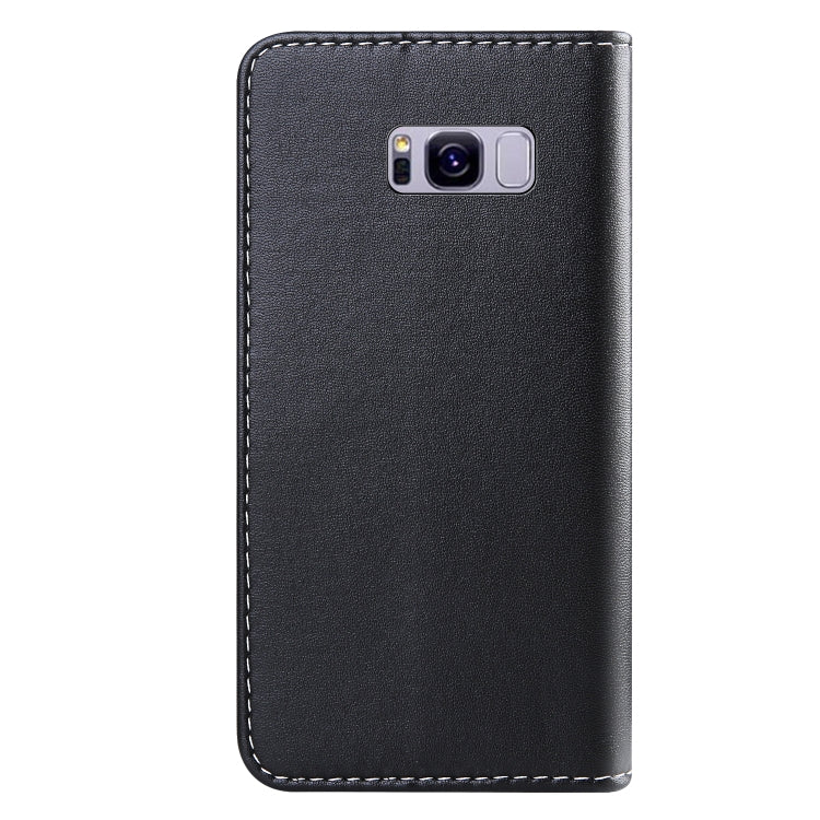 For Galaxy S8+ Tricolor Stitching Horizontal Flip TPU + PU Leather Case with Holder & Card Slots & Wallet
