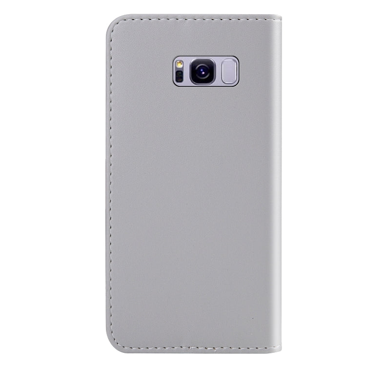 For Galaxy S8+ Tricolor Stitching Horizontal Flip TPU + PU Leather Case with Holder & Card Slots & Wallet
