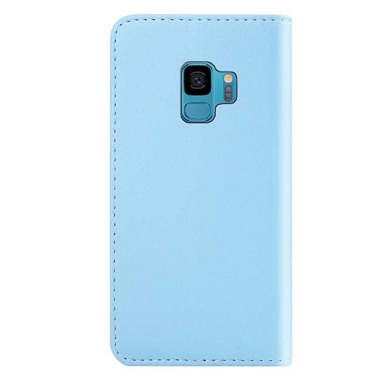 For Galaxy S9 Tricolor Stitching Horizontal Flip TPU + PU Leather Case with Holder & Card Slots & Wallet