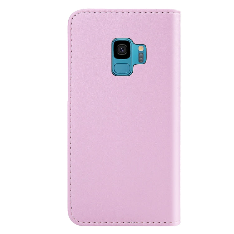For Galaxy S9 Tricolor Stitching Horizontal Flip TPU + PU Leather Case with Holder & Card Slots & Wallet