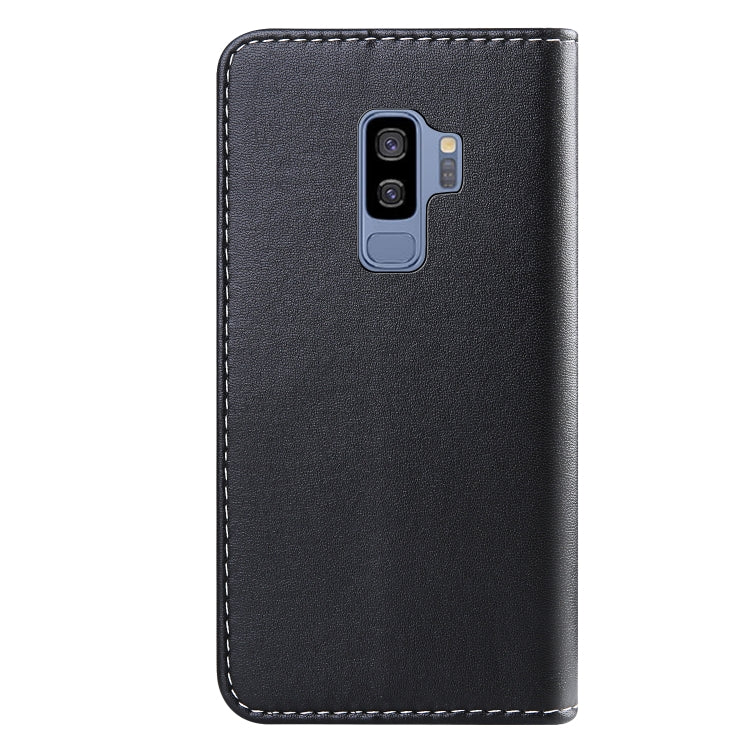 For Galaxy S9+ Tricolor Stitching Horizontal Flip TPU + PU Leather Case with Holder & Card Slots & Wallet