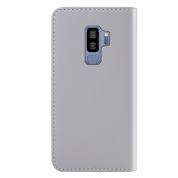 For Galaxy S9+ Tricolor Stitching Horizontal Flip TPU + PU Leather Case with Holder & Card Slots & Wallet