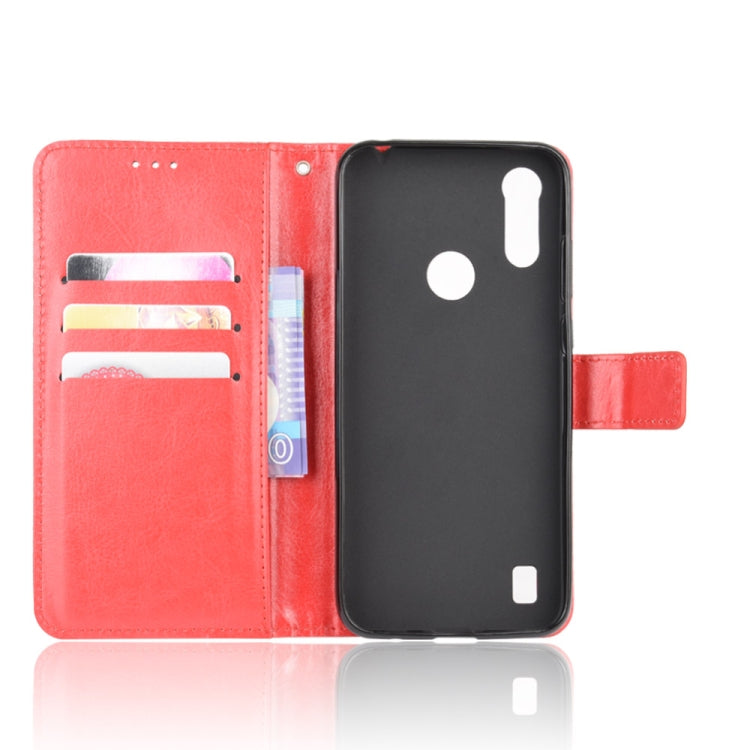 For Motorola Moto E6s (2020) Retro Crazy Horse Texture Horizontal Flip Leather Case with Holder & Card Slots & Lanyard