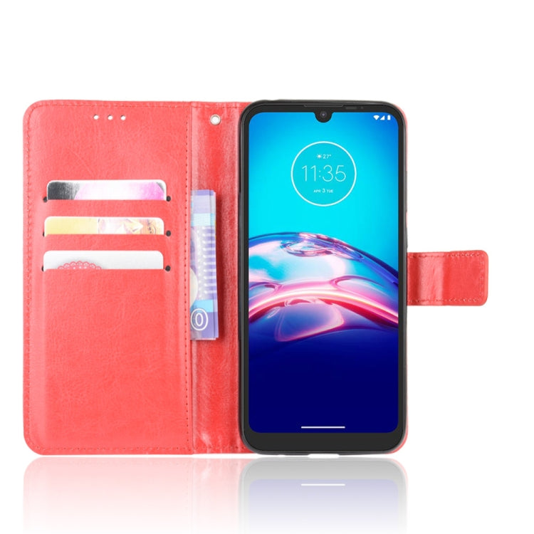 For Motorola Moto E6s (2020) Retro Crazy Horse Texture Horizontal Flip Leather Case with Holder & Card Slots & Lanyard