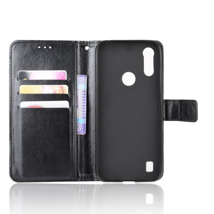 For Motorola Moto E6s (2020) Retro Crazy Horse Texture Horizontal Flip Leather Case with Holder & Card Slots & Lanyard