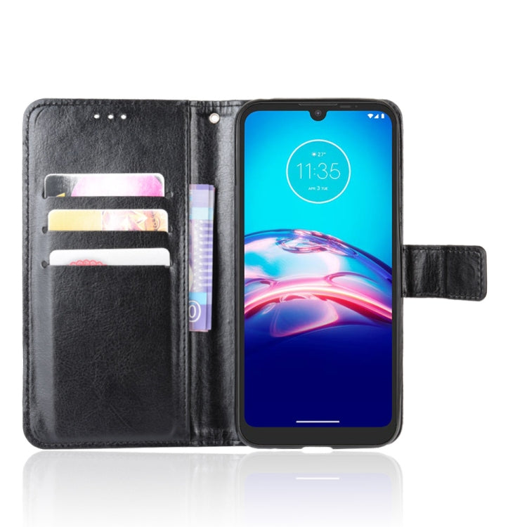 For Motorola Moto E6s (2020) Retro Crazy Horse Texture Horizontal Flip Leather Case with Holder & Card Slots & Lanyard