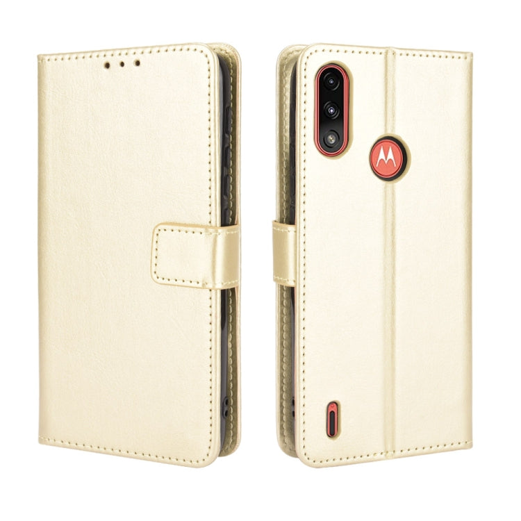For Motorola Moto E7 Power Retro Crazy Horse Texture Horizontal Flip Leather Case with Holder & Card Slots & Lanyard