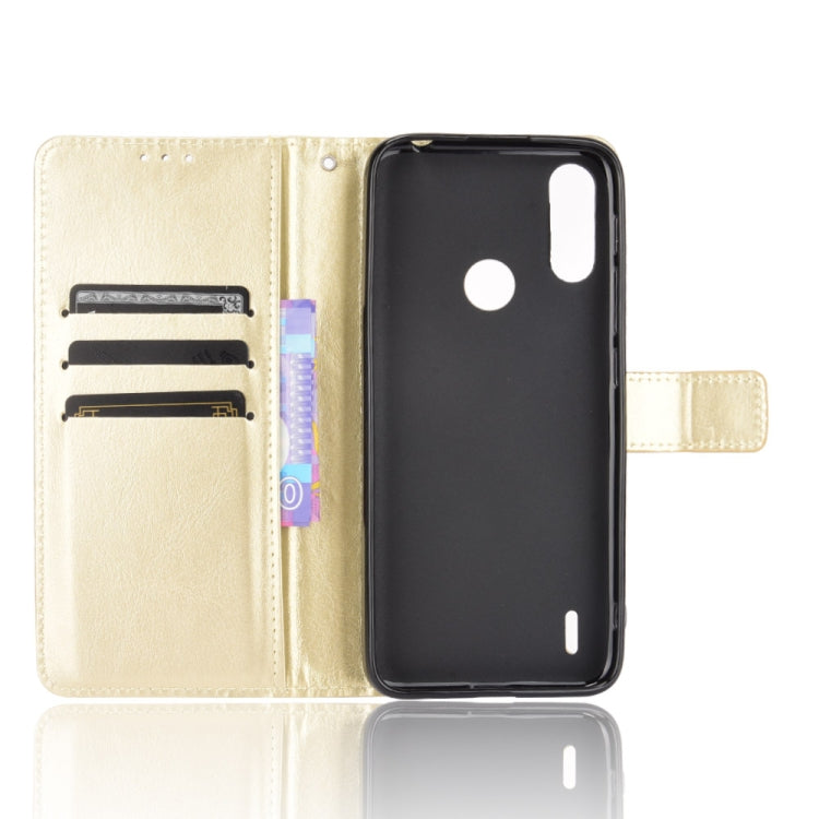 For Motorola Moto E7 Power Retro Crazy Horse Texture Horizontal Flip Leather Case with Holder & Card Slots & Lanyard
