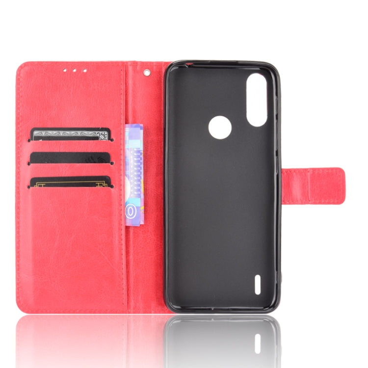 For Motorola Moto E7 Power Retro Crazy Horse Texture Horizontal Flip Leather Case with Holder & Card Slots & Lanyard