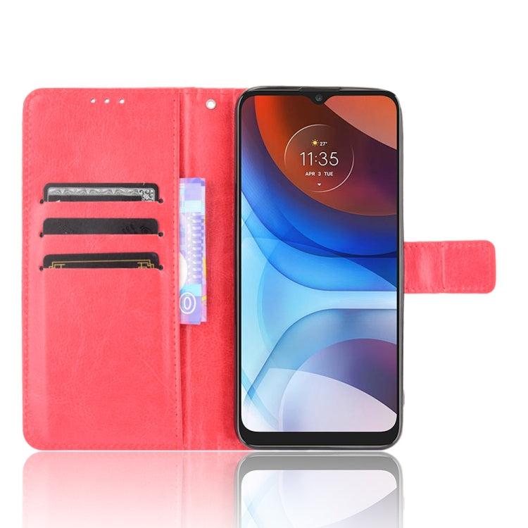 For Motorola Moto E7 Power Retro Crazy Horse Texture Horizontal Flip Leather Case with Holder & Card Slots & Lanyard